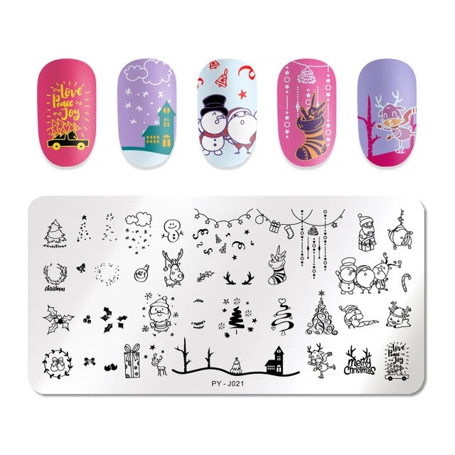 Pict You 8ml Stamping Nail Polish Pure Color Black White Red Nail Art Printing Varnish Manicure DIY Design Stamping Polish