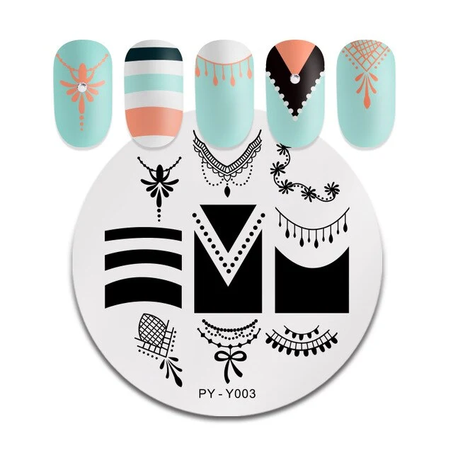 Pict You 8ml Stamping Nail Polish Pure Color Black White Red Nail Art Printing Varnish Manicure DIY Design Stamping Polish