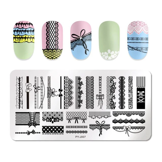 Pict You 8ml Stamping Nail Polish Pure Color Black White Red Nail Art Printing Varnish Manicure DIY Design Stamping Polish