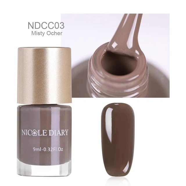 NICOLE DIARY 9ml Nail Polish Series Varnish Polish Quick Dry Eco-friendly Nail Art Lacquer 6 Colors