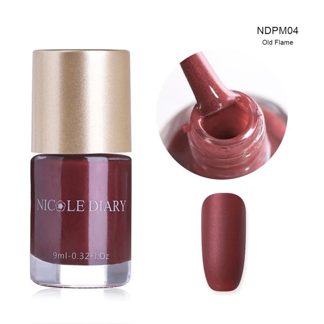NICOLE DIARY 9ml Nail Polish Series Varnish Polish Quick Dry Eco-friendly Nail Art Lacquer 6 Colors