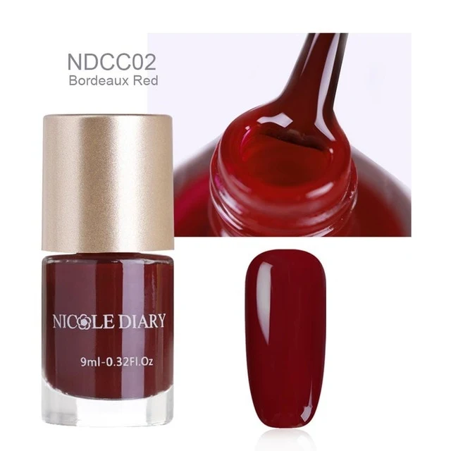 NICOLE DIARY 9ml Nail Polish Series Varnish Polish Quick Dry Eco-friendly Nail Art Lacquer 6 Colors