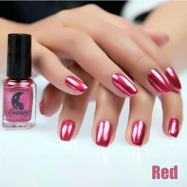 SEXYSHEEP 6ML Mirror Effect Metallic Nail Polish Purple Rose Gold Silver Chrome Nail Art Varnish For Nails Manicure Lacquer