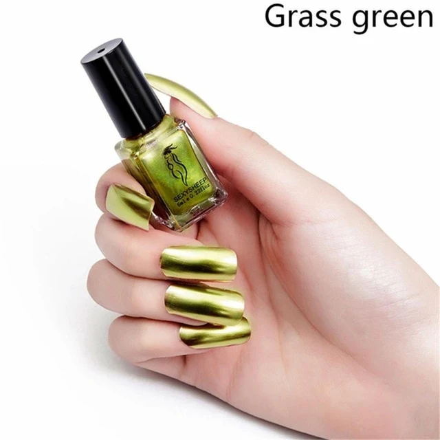 SEXYSHEEP 6ML Mirror Effect Metallic Nail Polish Purple Rose Gold Silver Chrome Nail Art Varnish For Nails Manicure Lacquer