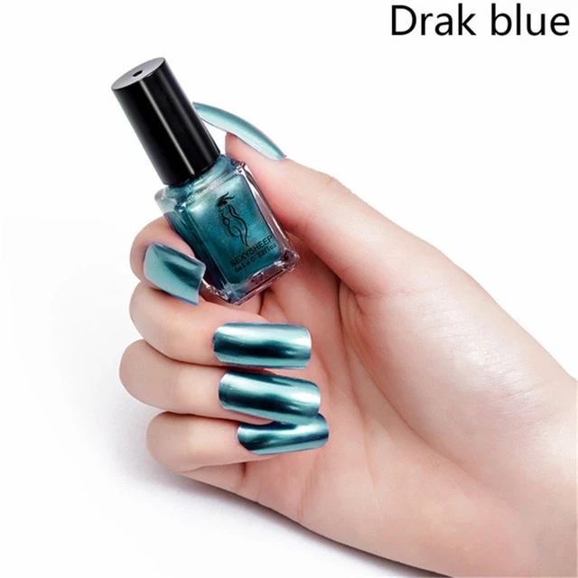 SEXYSHEEP 6ML Mirror Effect Metallic Nail Polish Purple Rose Gold Silver Chrome Nail Art Varnish For Nails Manicure Lacquer