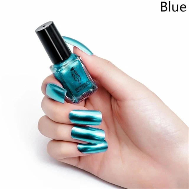 SEXYSHEEP 6ML Mirror Effect Metallic Nail Polish Purple Rose Gold Silver Chrome Nail Art Varnish For Nails Manicure Lacquer