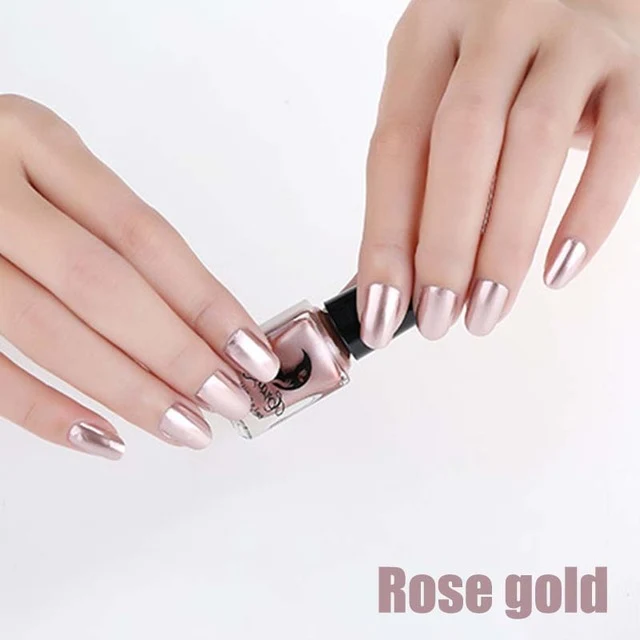 SEXYSHEEP 6ML Mirror Effect Metallic Nail Polish Purple Rose Gold Silver Chrome Nail Art Varnish For Nails Manicure Lacquer