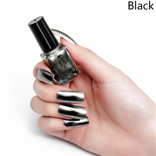 SEXYSHEEP 6ML Mirror Effect Metallic Nail Polish Purple Rose Gold Silver Chrome Nail Art Varnish For Nails Manicure Lacquer