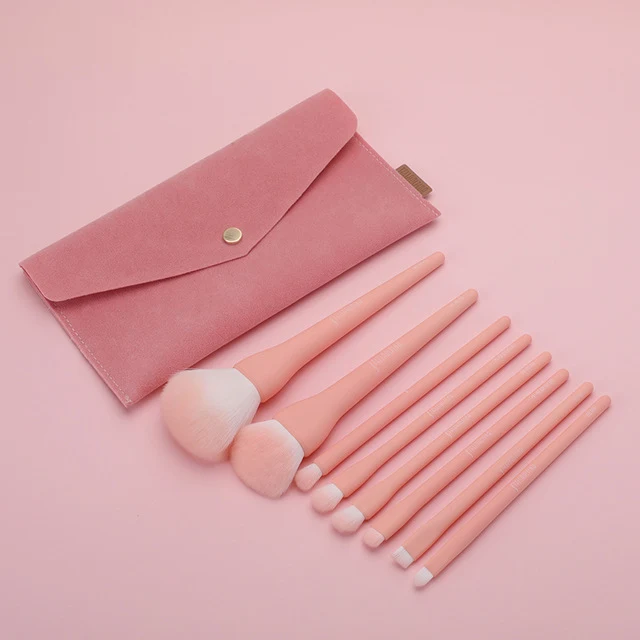 8PCS Makeup Brushes Sets Powder Foundation Blusher Eyeshadow Brush Candy Cosmetic Colorful Make Up NO MSQ LOGO With Bag