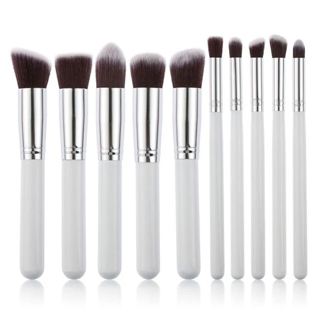 10Pc Synthetic Makeup Brush Set Cosmetics Foundation Blending Blush Makeup Tool Make Up Brushes MakeupFor Women Foundation Brush