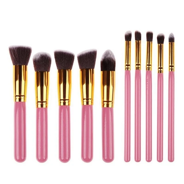 10Pc Synthetic Makeup Brush Set Cosmetics Foundation Blending Blush Makeup Tool Make Up Brushes MakeupFor Women Foundation Brush