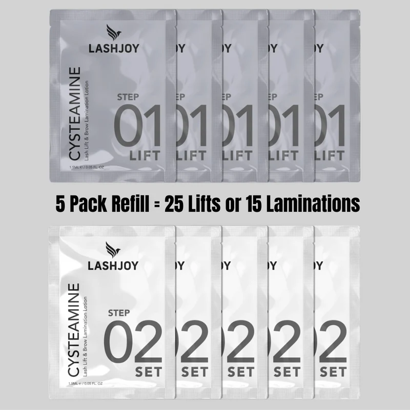 Lash Lift & Brow Lamination Kit - Step 1 LIFT & Step 2 SET (5 Pack)
