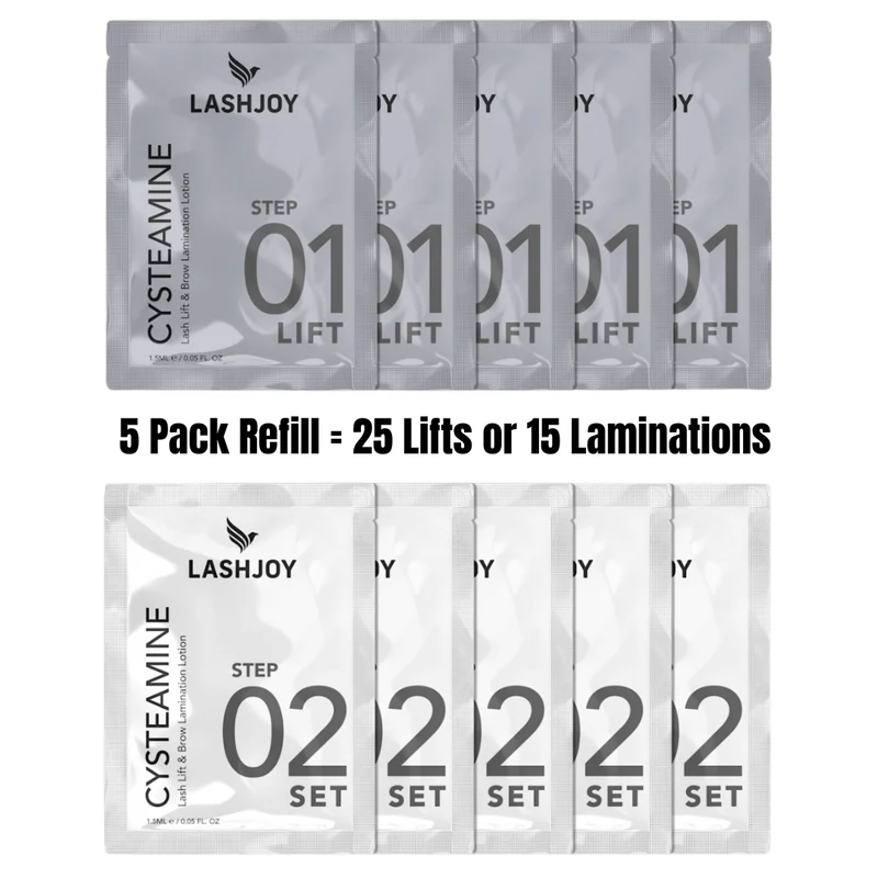 Lash Lift & Brow Lamination Kit - Step 1 LIFT & Step 2 SET (5 Pack)