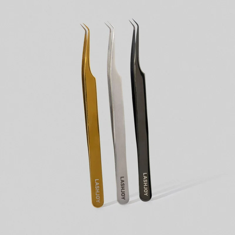45° Curved Angle Lash Tweezers