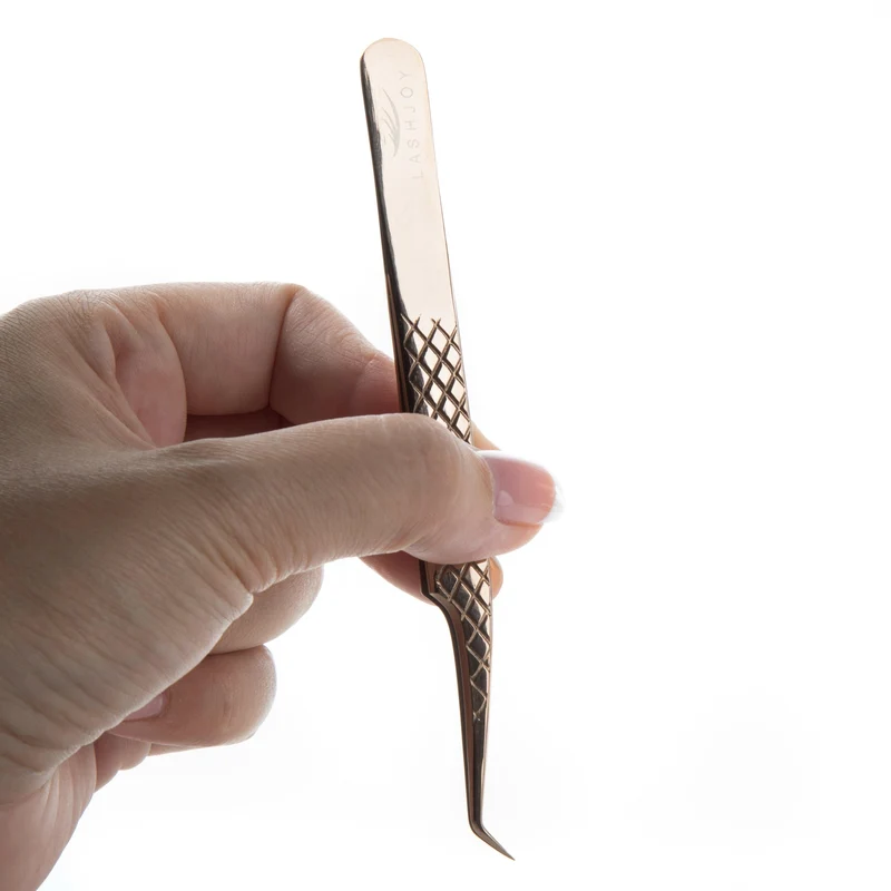 45° Curved Angle Lash Tweezers