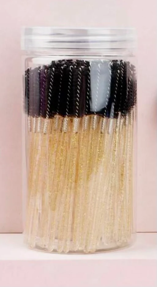 Disposable Glitter Mascara Wands - 50 Pack