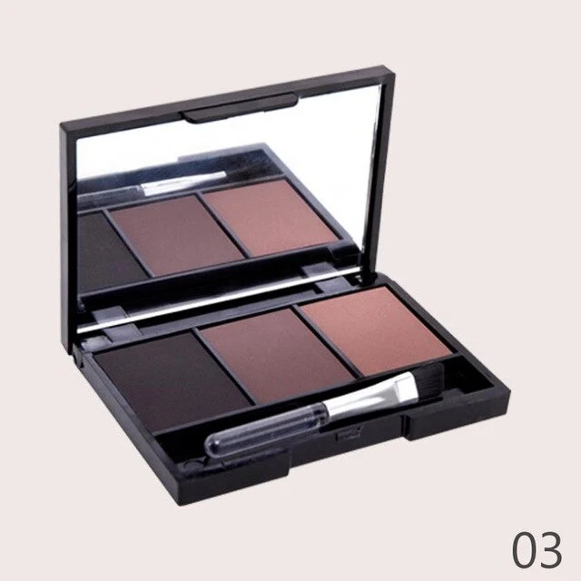 3 Color Eye Shadow Brow Makeup Palette Long-lasting Waterproof Make Up Eyebrow Shades Powder Pigmented Matte Eyeshadow Pallete