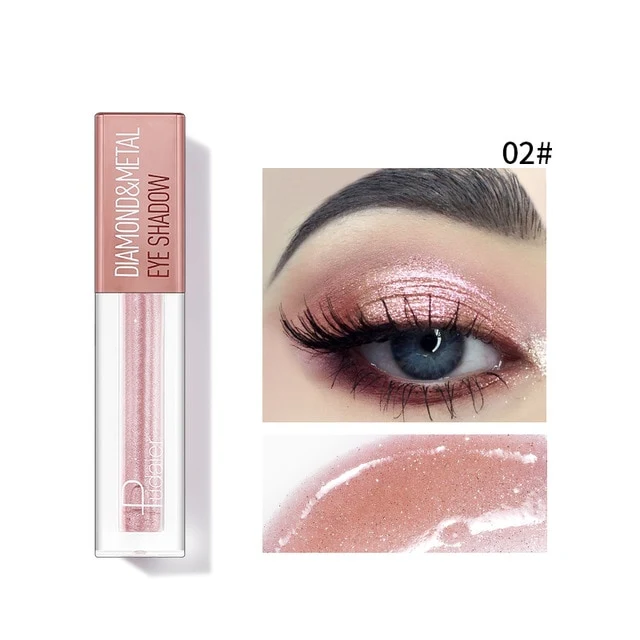 Pudaier Eyeshadow Metallic Pigment Waterproof Silver Green Glitter Eyeshadow Shimmer Festival Eyes Makeup Mermaid Eye Shadow