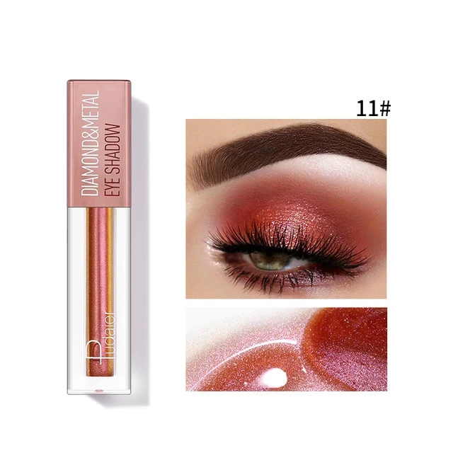 Pudaier Eyeshadow Metallic Pigment Waterproof Silver Green Glitter Eyeshadow Shimmer Festival Eyes Makeup Mermaid Eye Shadow