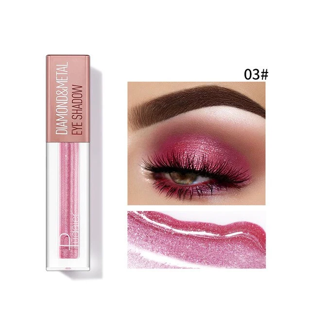 Pudaier Eyeshadow Metallic Pigment Waterproof Silver Green Glitter Eyeshadow Shimmer Festival Eyes Makeup Mermaid Eye Shadow