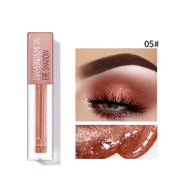 Pudaier Eyeshadow Metallic Pigment Waterproof Silver Green Glitter Eyeshadow Shimmer Festival Eyes Makeup Mermaid Eye Shadow