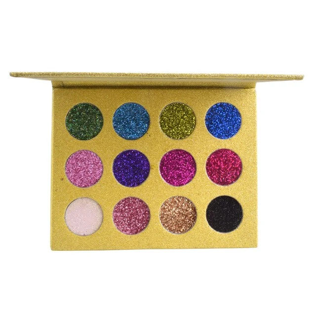 Makeup Eyeshadow Palettes 12 Colors Waterproof Long Lasting Highly Pigmented Glitter Eyeshadow Palette Focallure Eye shadow