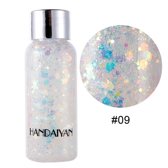 Mermaid Glitter Eyeshadow Gel Makeup Glitter Waterproof Eye Liquid Pigments for Face/Highlighter/Body/Hair Beauty Glazed
