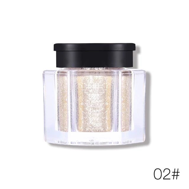 UCANBE 8 Colors Glitter Eye Shadow Loose Powder Diamond Shine Eyeshadow Pigment Sparkle Beauty Holographic Makeup Metallic Nude