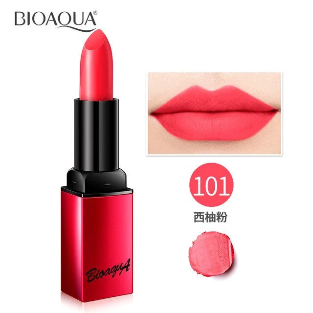Bioaqua 6 colors Matte Lipstick For Lips Waterproof Long Lasting Nourishing Lipstick Tint Tattoo Nude Cosmetics Lipstic Makeup