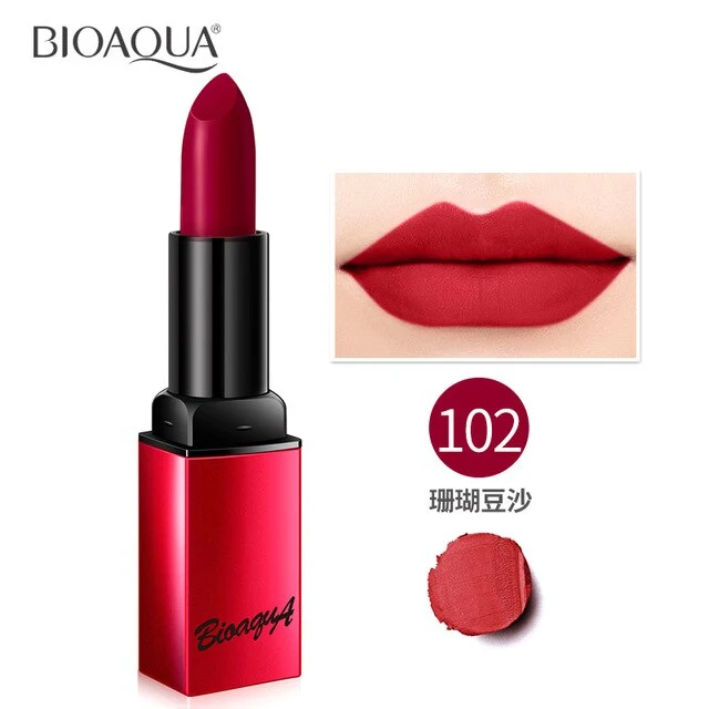 Bioaqua 6 colors Matte Lipstick For Lips Waterproof Long Lasting Nourishing Lipstick Tint Tattoo Nude Cosmetics Lipstic Makeup