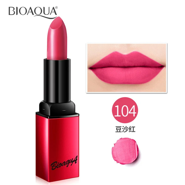 Bioaqua 6 colors Matte Lipstick For Lips Waterproof Long Lasting Nourishing Lipstick Tint Tattoo Nude Cosmetics Lipstic Makeup