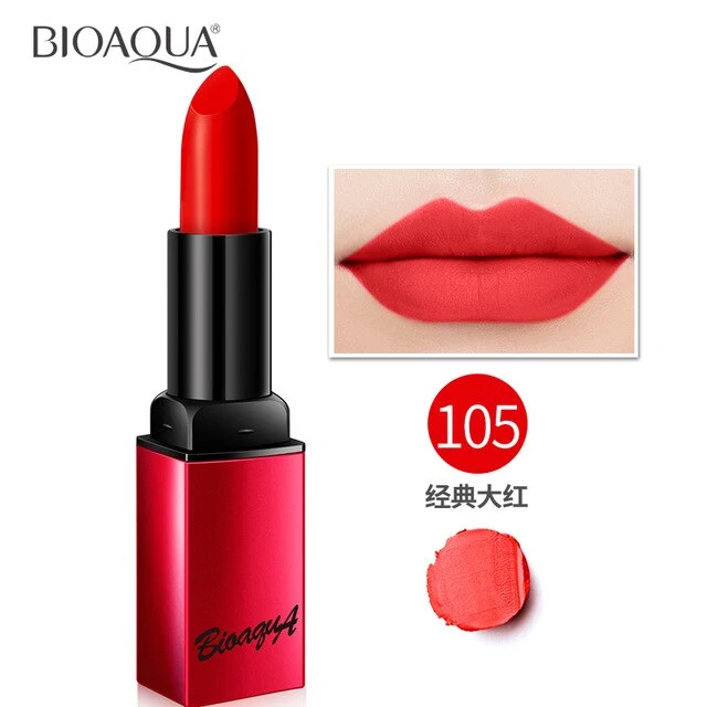 Bioaqua 6 colors Matte Lipstick For Lips Waterproof Long Lasting Nourishing Lipstick Tint Tattoo Nude Cosmetics Lipstic Makeup