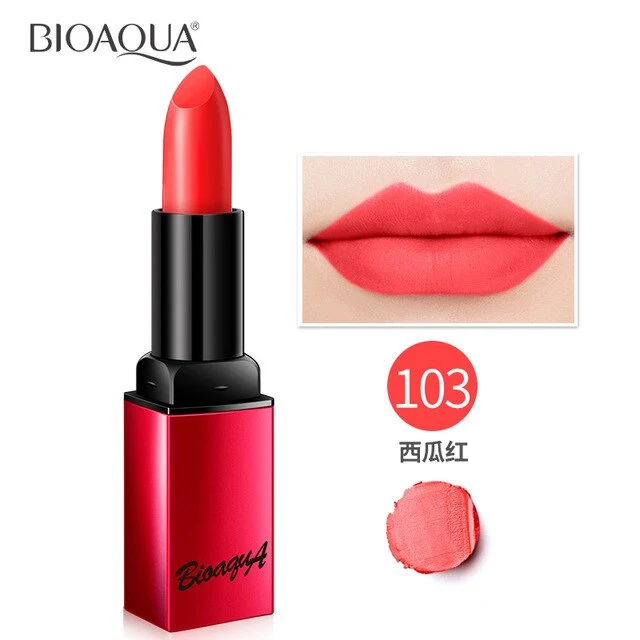 Bioaqua 6 colors Matte Lipstick For Lips Waterproof Long Lasting Nourishing Lipstick Tint Tattoo Nude Cosmetics Lipstic Makeup