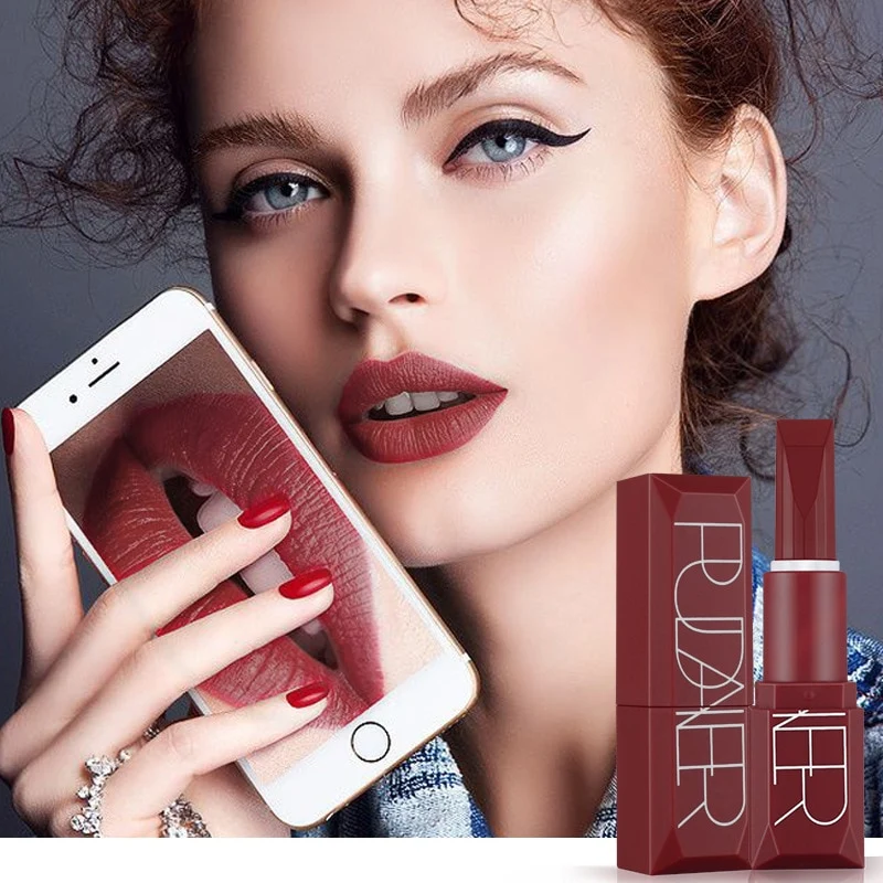 Miss Rose New Pop Matte Lipstic Nude Long Lasting Waterproof Sexy Red Easy to Wear for Lip Tint Woman Makeup Cosmetic