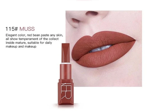 Miss Rose New Pop Matte Lipstic Nude Long Lasting Waterproof Sexy Red Easy to Wear for Lip Tint Woman Makeup Cosmetic