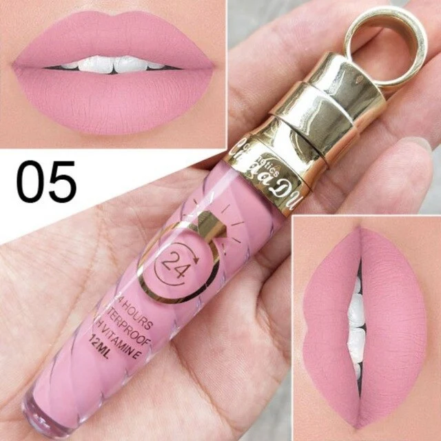High quality Matte Lip Gloss Female Women 20 Colors Long-Lasting Nutritious Lipstic Women Lip Make Up Cosmetics Lip Gloss 1PC