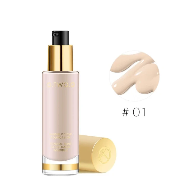 O.TWO.O Liquid Foundation Invisible Full Coverage Make Up Concealer Whitening Moisturizer Waterproof Makeup Foundation 30ml