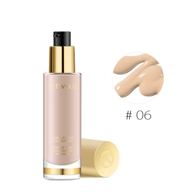 O.TWO.O Liquid Foundation Invisible Full Coverage Make Up Concealer Whitening Moisturizer Waterproof Makeup Foundation 30ml