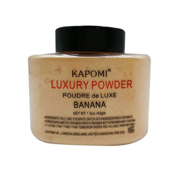 Women Banana Matte Face Smooth Loose Powder Whitening Oil Control Luxury Face Powder Foundation Beauty Makeup Long Lasting