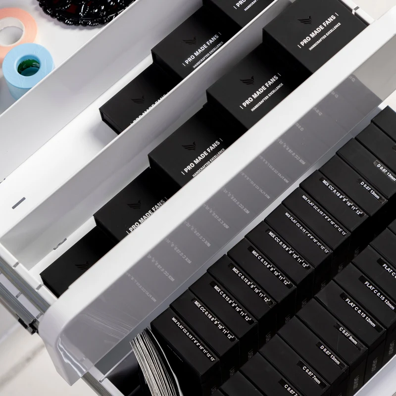 D Curl Eyelash Extensions - Single Length Trays