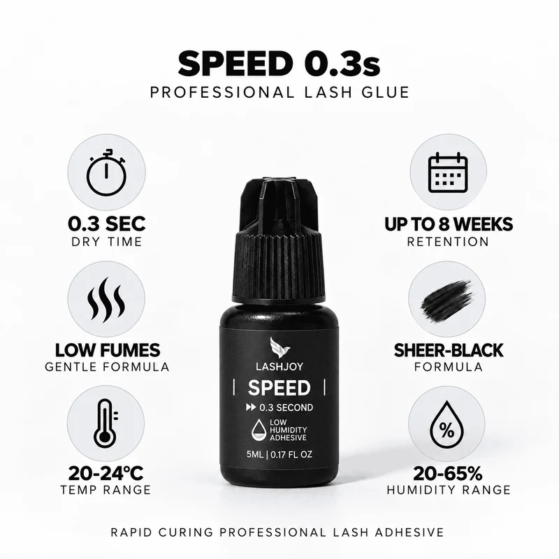 Speed 0.3s Low Humidity Eyelash Extension Glue
