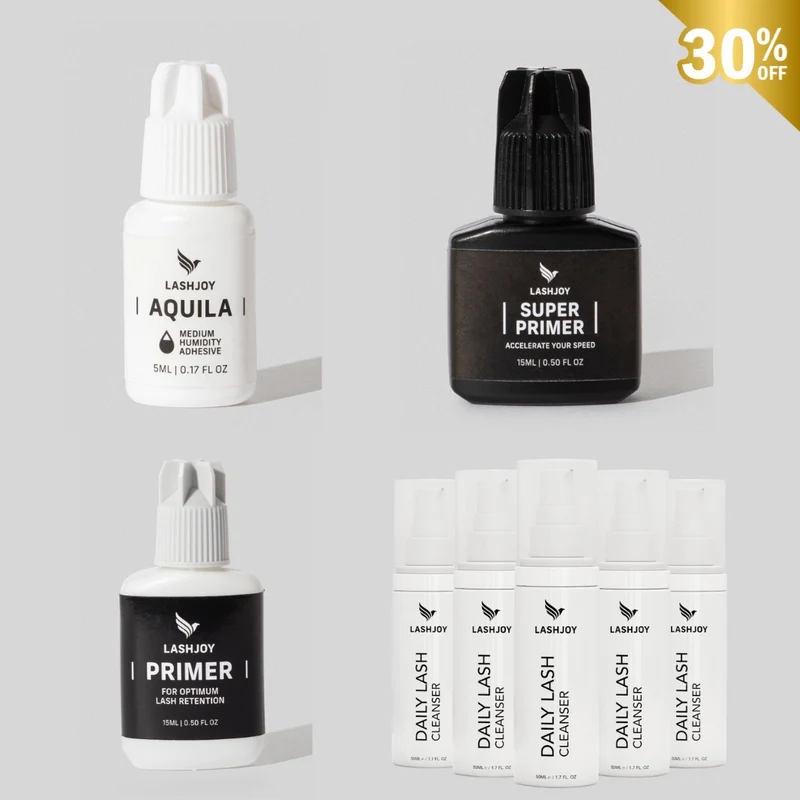 Lash Glue, Primer, Bonder + 5 Cleansers Pro Bundle