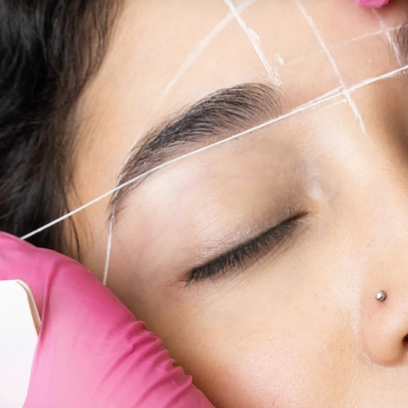 Pre-Inked White Brow Mapping String