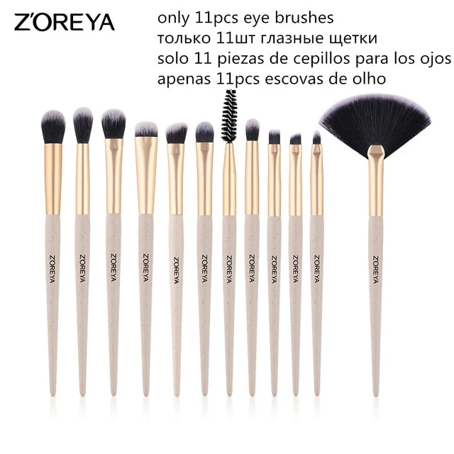 ZOREYA Makeup Brushes 16pcs Make Up Brush Set Powder Foundation Fan Eye Shadow Brushes 2019 New