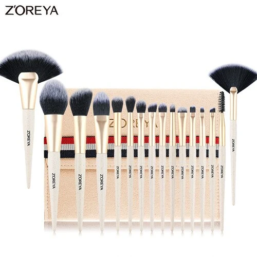 ZOREYA Makeup Brushes 16pcs Make Up Brush Set Powder Foundation Fan Eye Shadow Brushes 2019 New