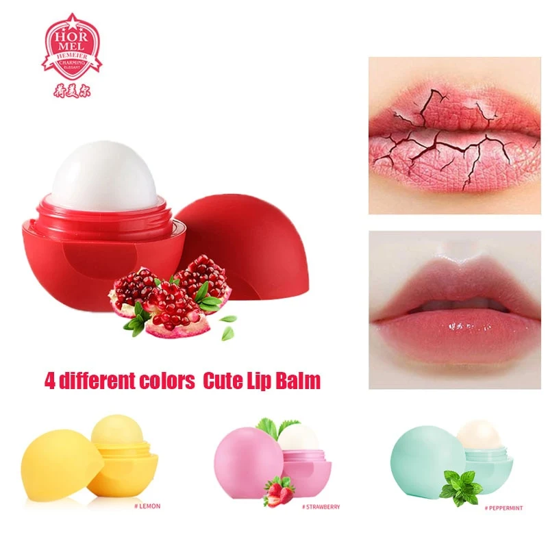 HEMEIEL Cute Lip Balm Ball Fruit Sweet Lipstic Protector Pomade Cosmetics Gloss Moisturizer Lip Salve Lip Smacker