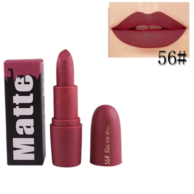 1pc/Lipstick Matte Waterproof Nutritious Lipstick Matte Waterproof Velvet Lip Stick Sexy Red Brown Pigments Makeup Matte Lipstic