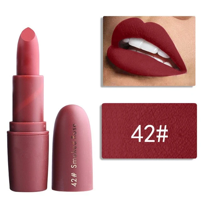 1pc/Lipstick Matte Waterproof Nutritious Lipstick Matte Waterproof Velvet Lip Stick Sexy Red Brown Pigments Makeup Matte Lipstic