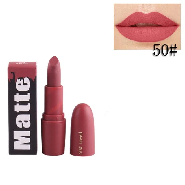 1pc/Lipstick Matte Waterproof Nutritious Lipstick Matte Waterproof Velvet Lip Stick Sexy Red Brown Pigments Makeup Matte Lipstic