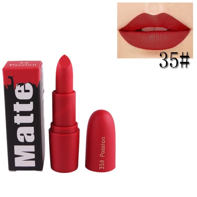 1pc/Lipstick Matte Waterproof Nutritious Lipstick Matte Waterproof Velvet Lip Stick Sexy Red Brown Pigments Makeup Matte Lipstic